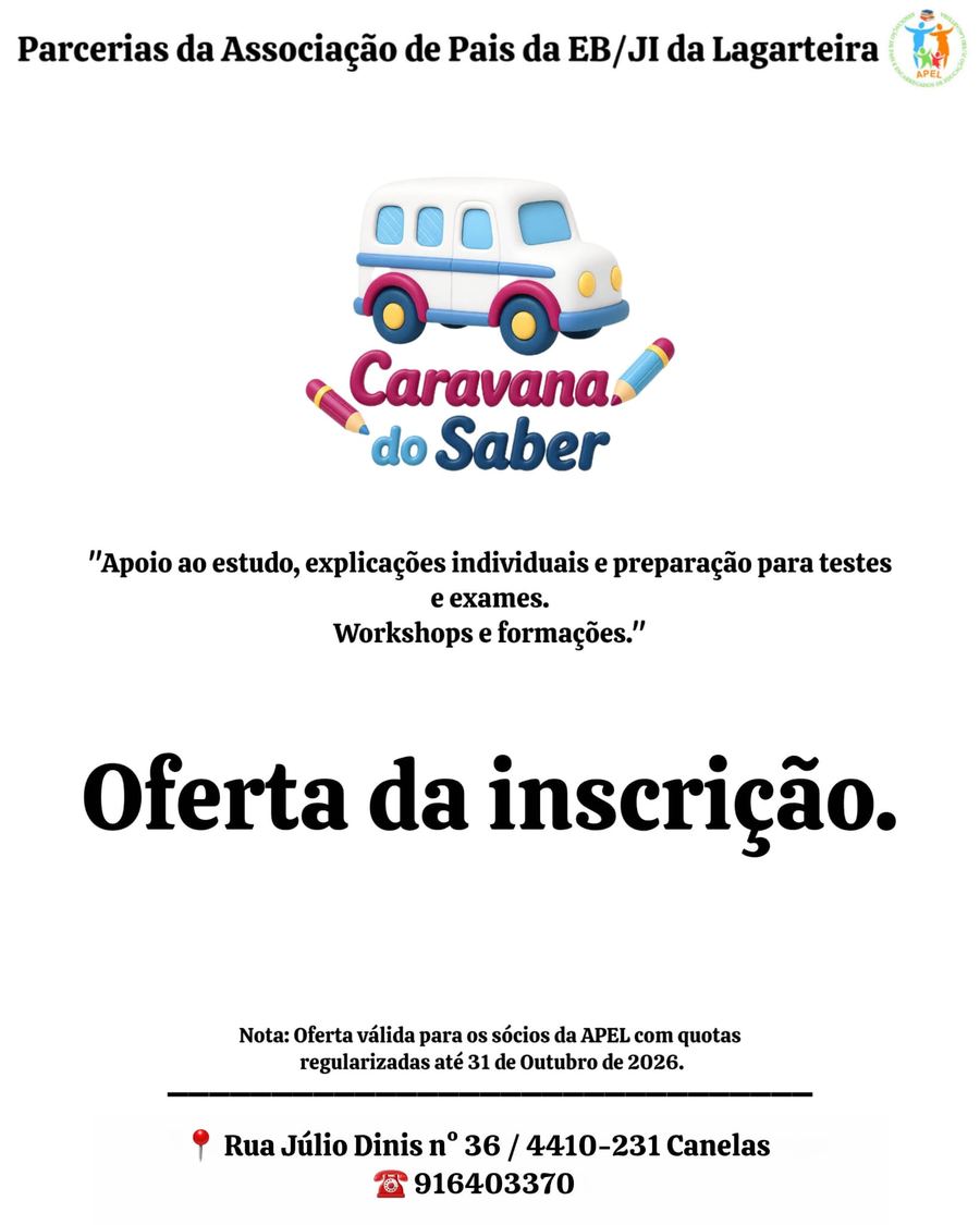 Cartaz da parceria Caravana do Saber
